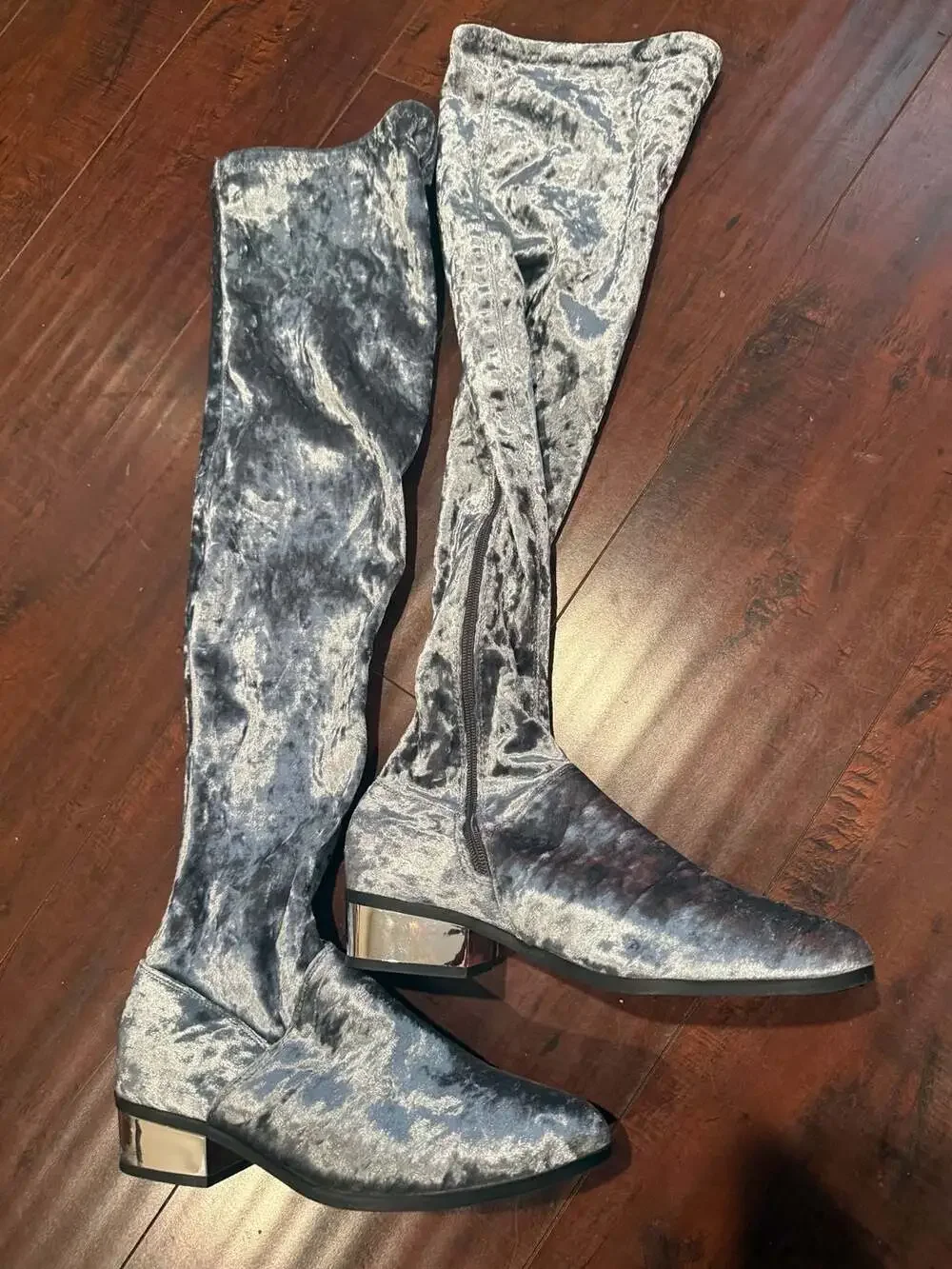BAMBOO Ice Velour colored fitted Boot flats Sz.7/7.5